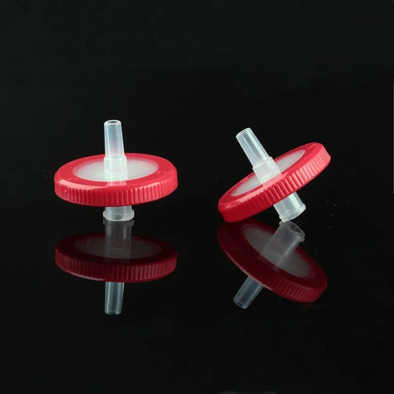 Syringe Filter PTFE OD 33mm Made By Polytetrafluoroethylene Microporous Needle Filtration 0.22um 0.45um Luer Lock 100/PK