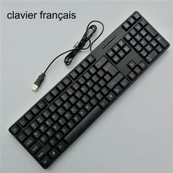 Spanish French  Russian Arabic Letter keycaps Keyboard Gaming Keyboard Usb Wired 104 Keys  For Computer