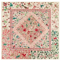 POBING Twill Silk Scarf Women Shawls Forest Animals Print Stoles Bandana Kerchief Hijab Square Scarves Wraps Silk Foulards 130CM