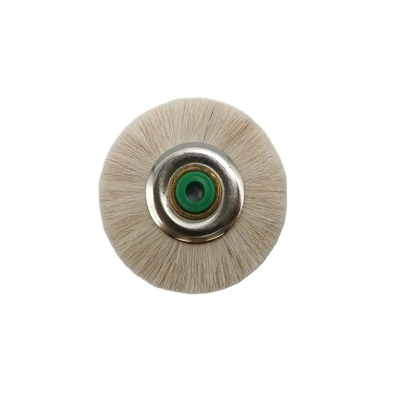 5Pcs Dental Laboratory Materials Latch Polishing Brush Wheel Rotary Tools Lab White Goat Hair Buff 48mm Micro Motor Dentistry