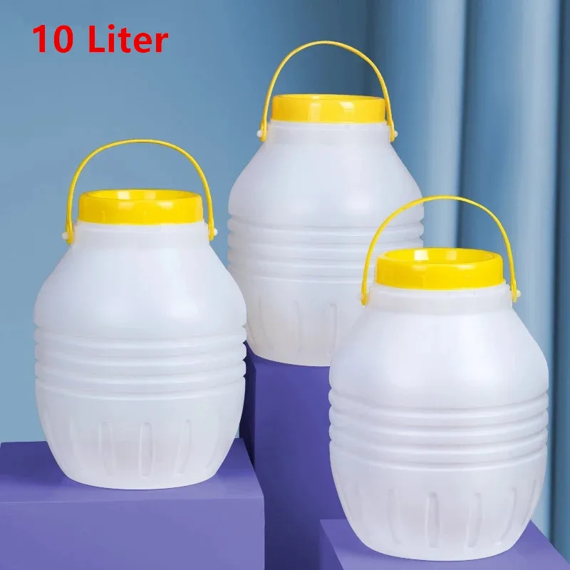 10L Plastic Bucket With Handle Lid Food Grade Storage Container For Home Kitchen Food cereals Airtight Sealing