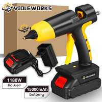 1180W 21V Cordless Hot Melt Glue Gun 15000mAh Rechargeable Li-ion Battery 11mm Stick Home DIY Repair Tool For Makita 18V Battery