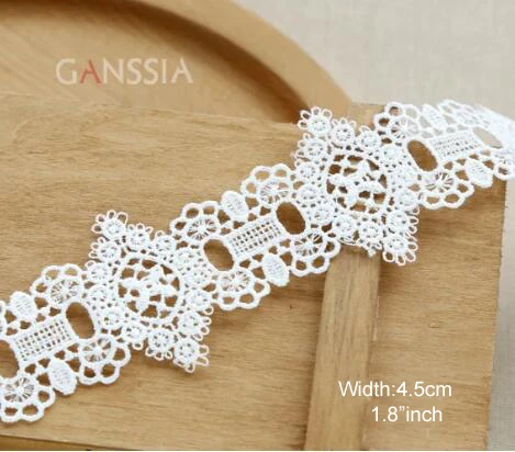 1yard Width:4.5cm Rose Design Lace Water Soluble Lace Trims for Garment Lace Sewing Accessories (ss-645)