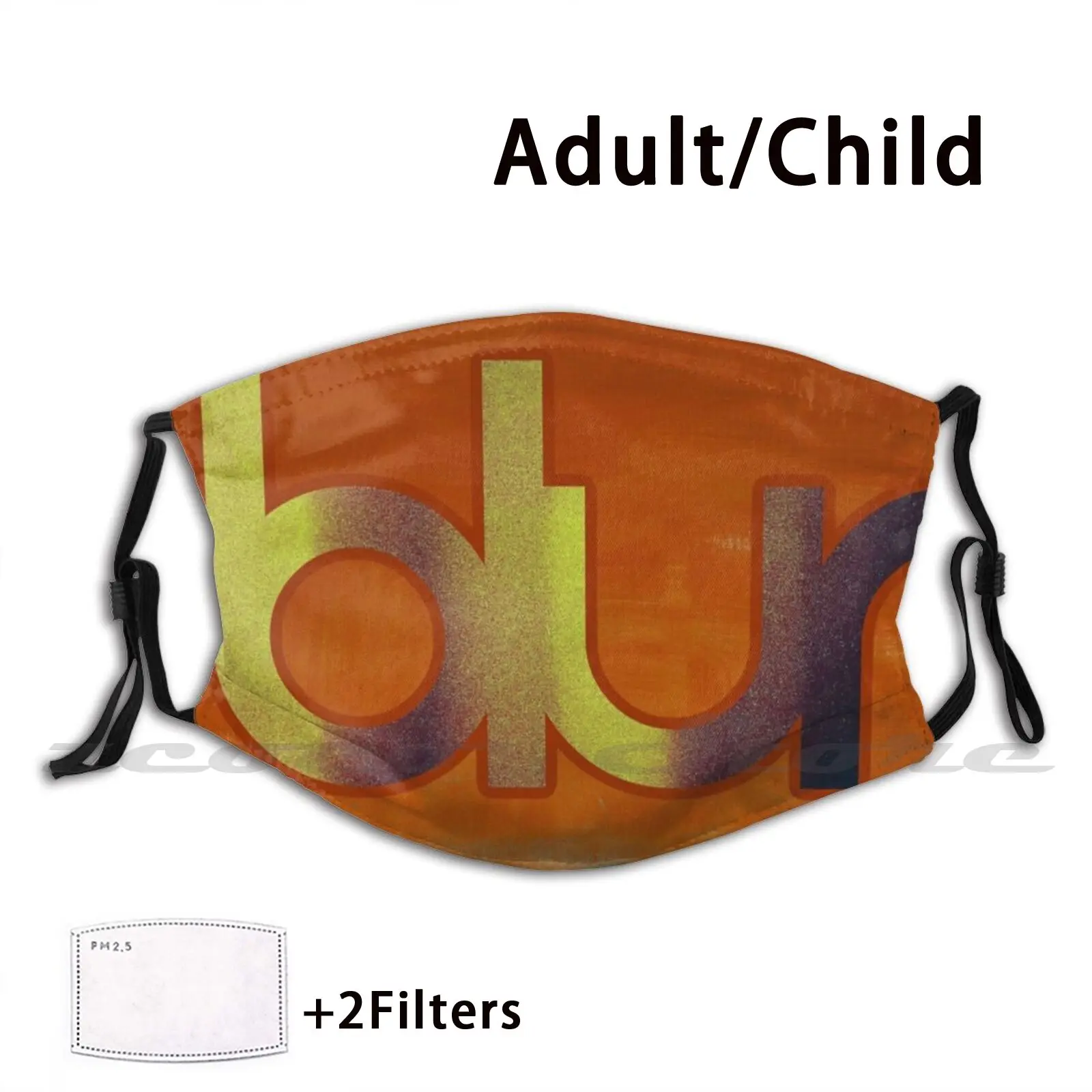 

Blur Song 2 Britpop Mask Cloth Washable Diy Filter Pm2.5 Adult Kids Blur Parklife Britpop Band Classic Album 90S Damon Albarn