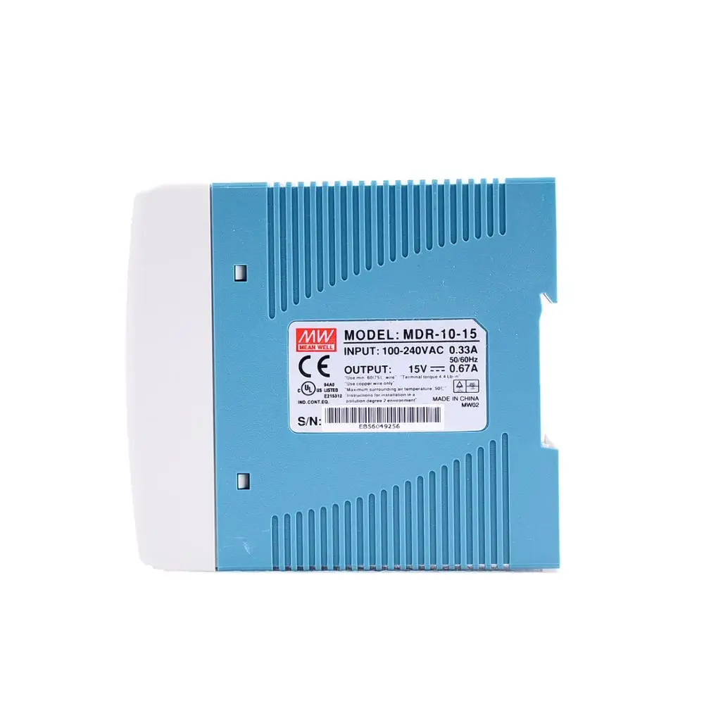 

Original Mean Well MDR-10-15 DC 15V 0.67A 10W meanwell Single Output Industrial DIN Rail Power Supply