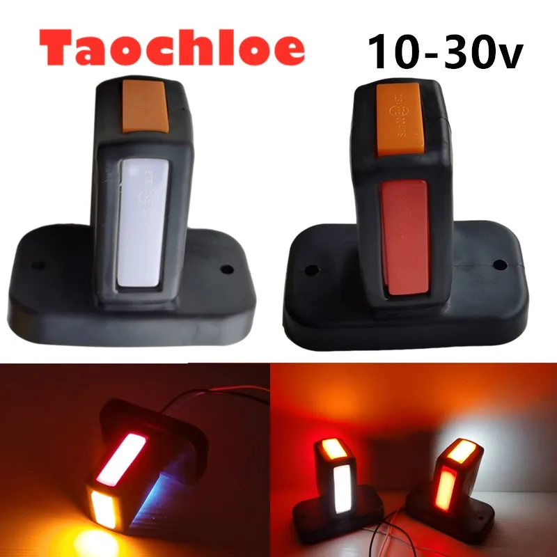 2/4/6pcs red amber white Trailer LED Side Marker Lighting Outline Side Marker Truck Light Van LED Lights for Trailer 12-24V