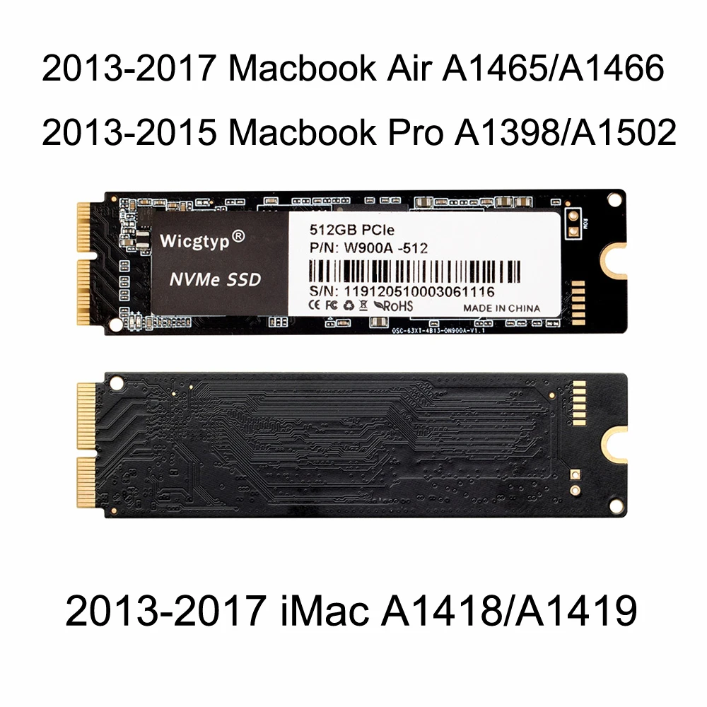 

NEW 256GB 512GB 1TB SSD For 2013 2014 2015 Macbook Pro Retina A1502 A1398 Macbook Air A1465 A1466 SSD iMac A1418 A1419 SSD