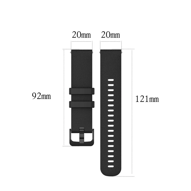 20mm/22mm Silicone band For Amazfit GTS/2/2e/GTS2 Mini/GTR 42mm/47mm/GTR2/2e/stratos 2/3 Sport Watch Bracelet Amazfit bip Belt image 3