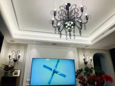 Baroque Black White Designer Hanging Lamps LED Pendant