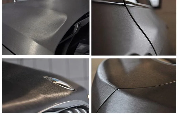 152x30cm Car Styling Matt Brushed Aluminum Car Wrap Vinyl Film Sheet Motorcycle Automobiles Car Stickers Decal 5 Colors