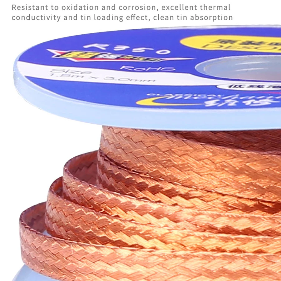 Mechanic Solder Wick Desoldering Wire BGA Desoldering Solder Wire Tin Absorbtion Line For PCB Board Solder Clean Tool
