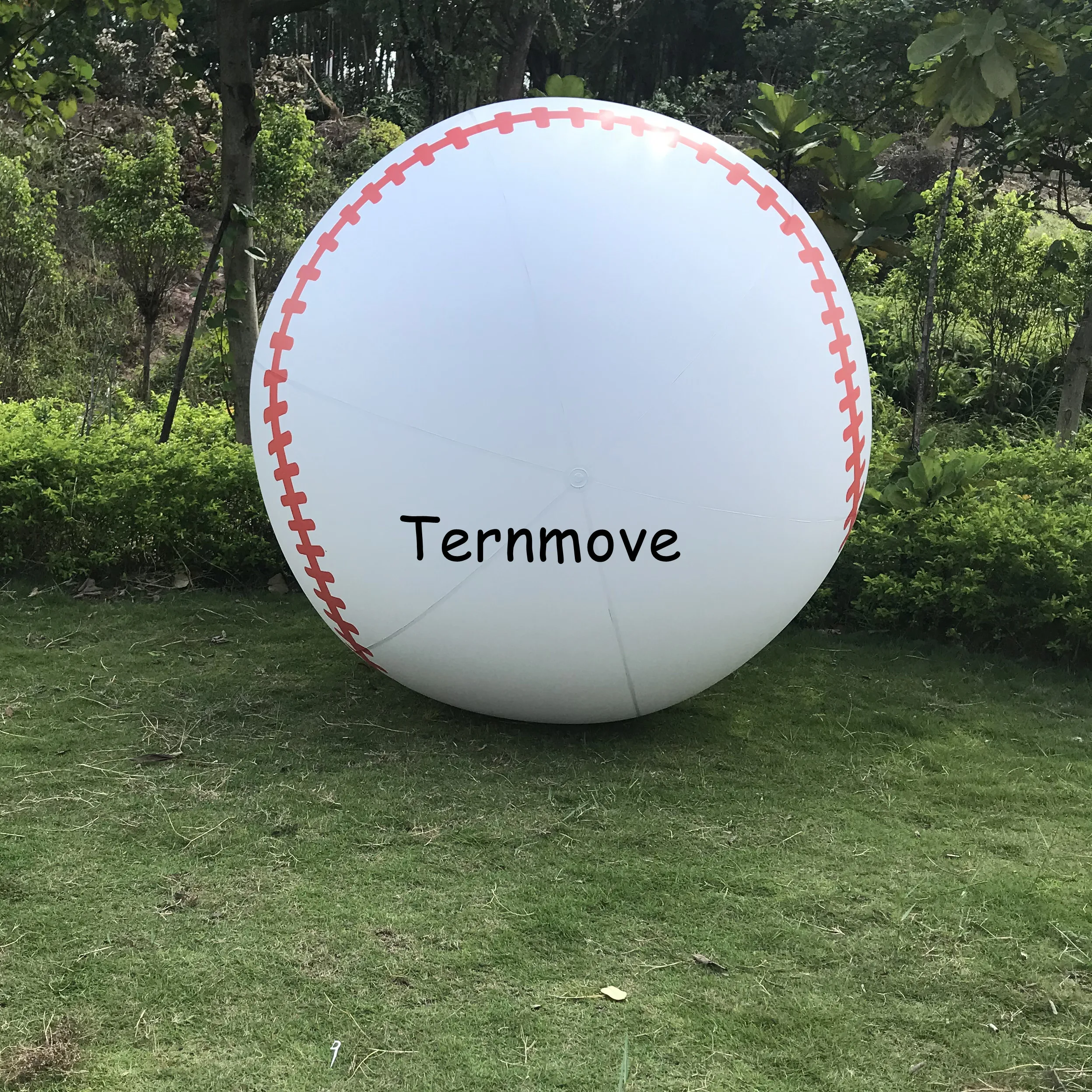 Promotional 2m flying giant inflatable Baseball replica and 2.5m baseball helium balloon for outdoor sports event decoration