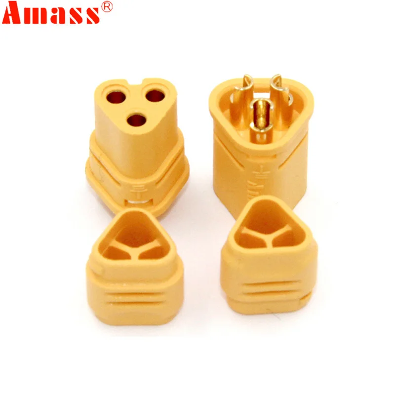 5 / 10 / 20 / 50 pair AMASS MT30 2mm 3-pin Connector / Motor connector / Plug Set for RC Lipo Battery RC Model Quadcopter Drone