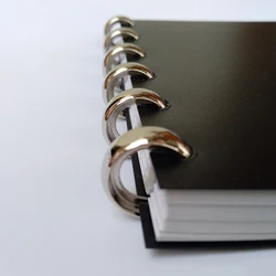 30Pcs Metal Binder Ring DIY Albums Loose-leaf Book Hoops Mushroom Hole Plate Book Binding Disc Round Office Supplies Keychain