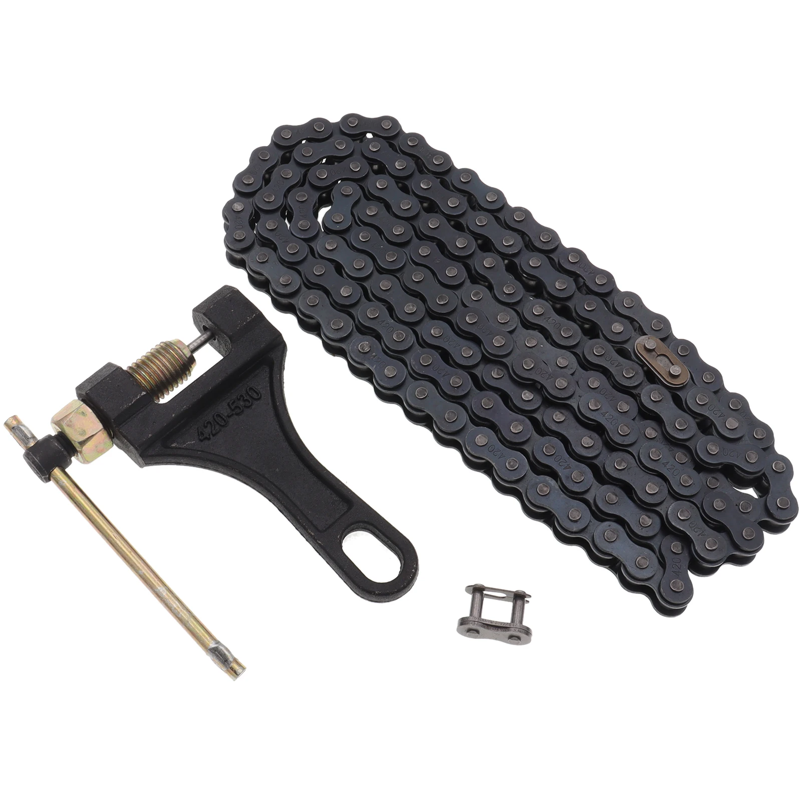 420 Chain 132 Link with Connecting Master Link + Chain Breaker for 110cc 125cc Dirt Pit Bike ATV Quad Go Kart Scooter