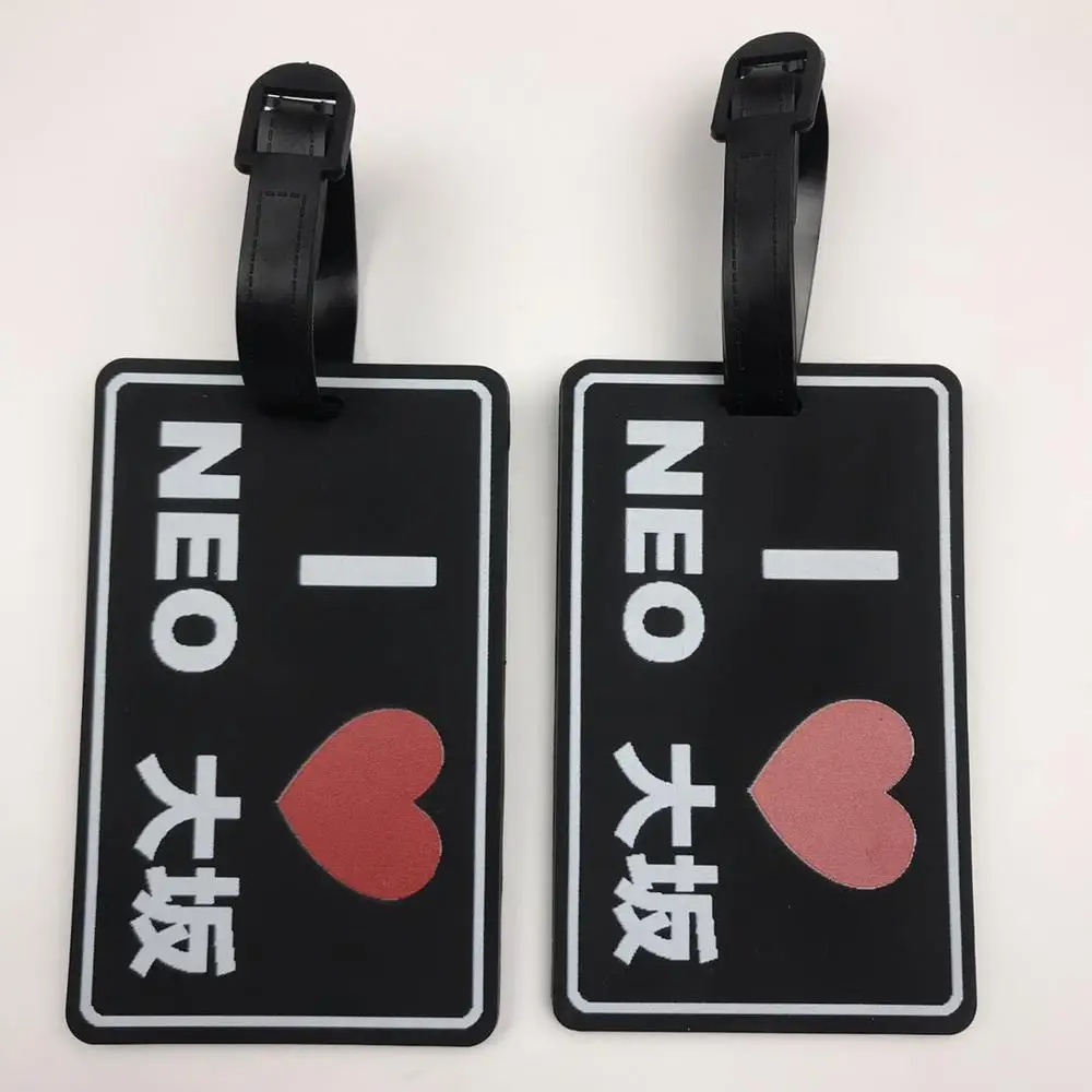 

3D Black Printing Luggage Tag, Personalized Party Gifts, Promotional Business Gifts, OEM and ODM, Custom Logo