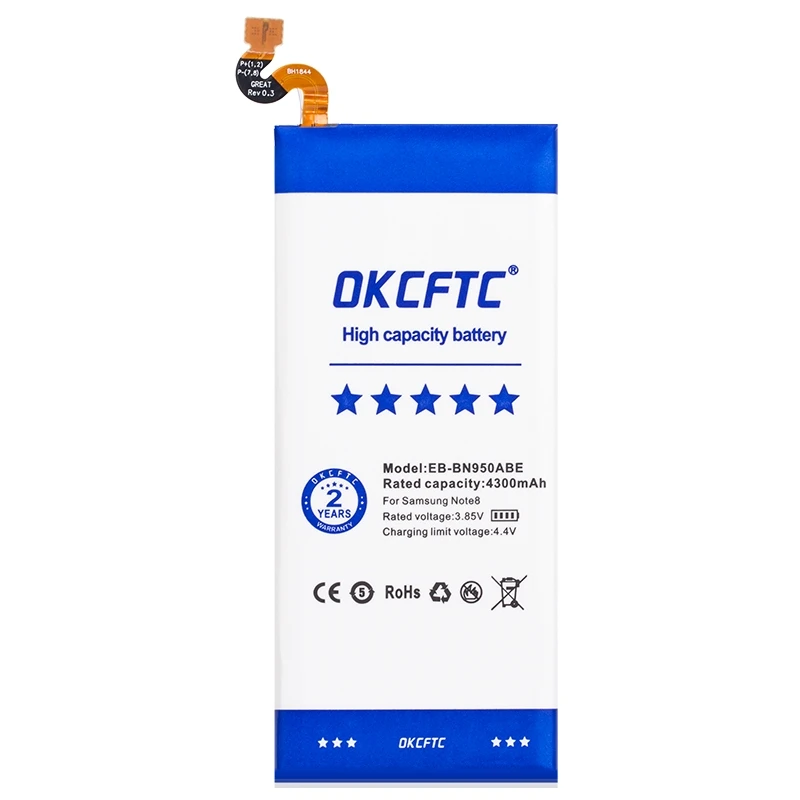 Original OKCFTC 4300mAh EB-BN950ABE Zero Cycle Battery for Samsung GALAXY Note8 Note 8 N9500 N9508 N950D N950F N950FD N950J