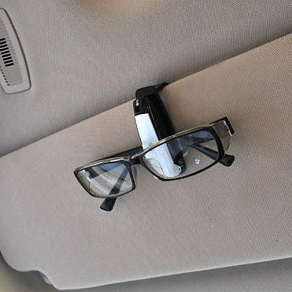 Universal Car Auto Sun Visor Glasses Box Sunglasses Clip Card Ticket Holder Fastener Pen Case Eyeglasses Car Accessories