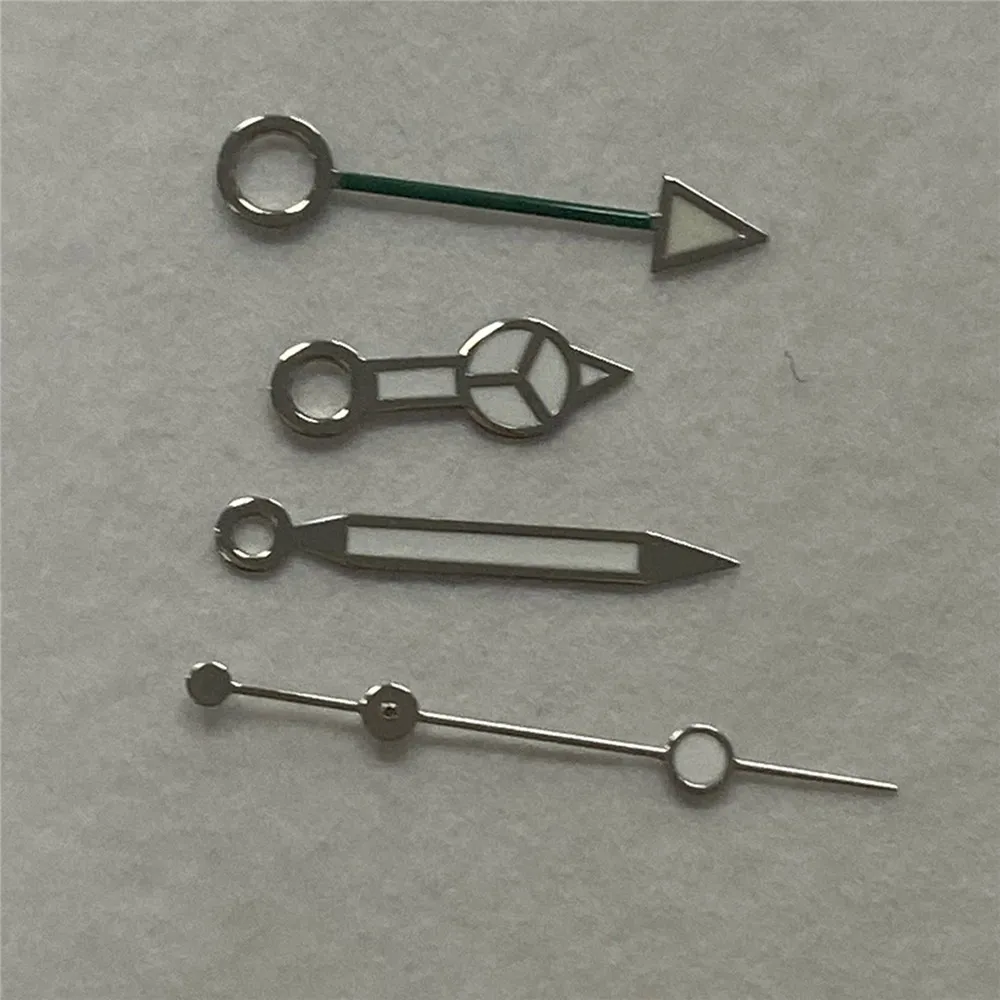 GMT Watch Hands Green Luminous 4- Needle for Mingzhu 3804 GMT Automatic Watch Movement Repair Parts