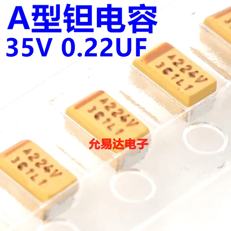 Танталовый-конденсатор-1206-smd-3216-Тип-35-В-022-мкФ-Печать-224-В