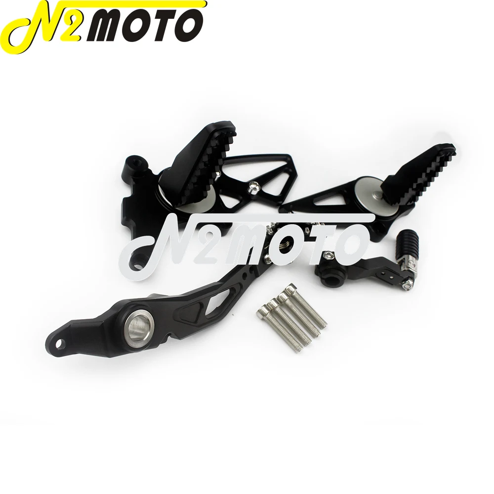 Aluminum Motorcycle Adjustable Rear Foot Brake Lever Gear Shift Lever Footrest Kits For BMW R nineT R9T 2014-2018 Foot Pegs Sets