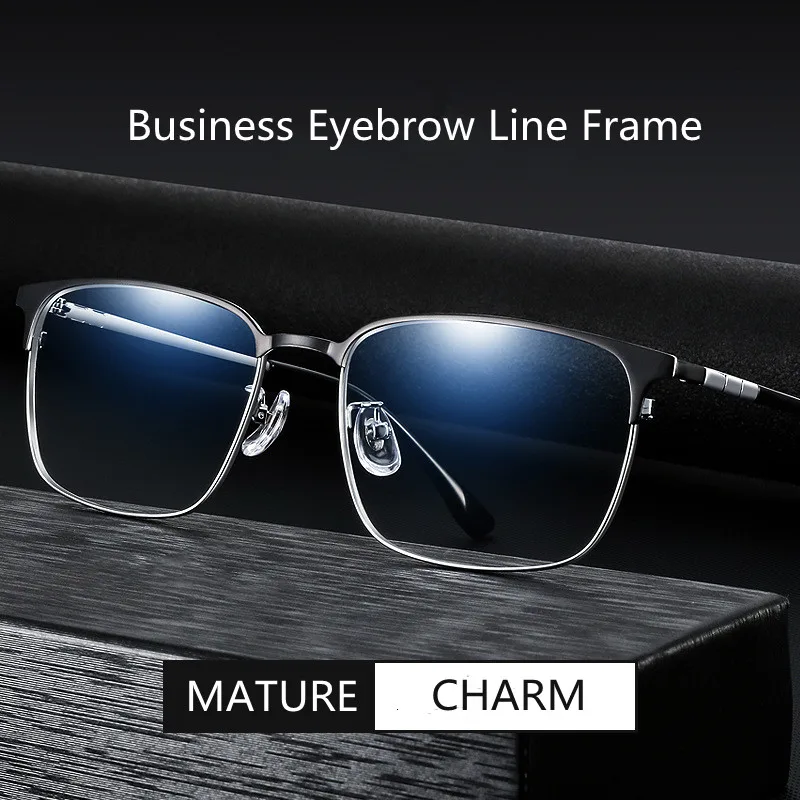 Pure Titanium Male Business Classic Glasses Frame Squre Men Myopia Hyperopia Optical Prescription Eyeglasses Full Frames