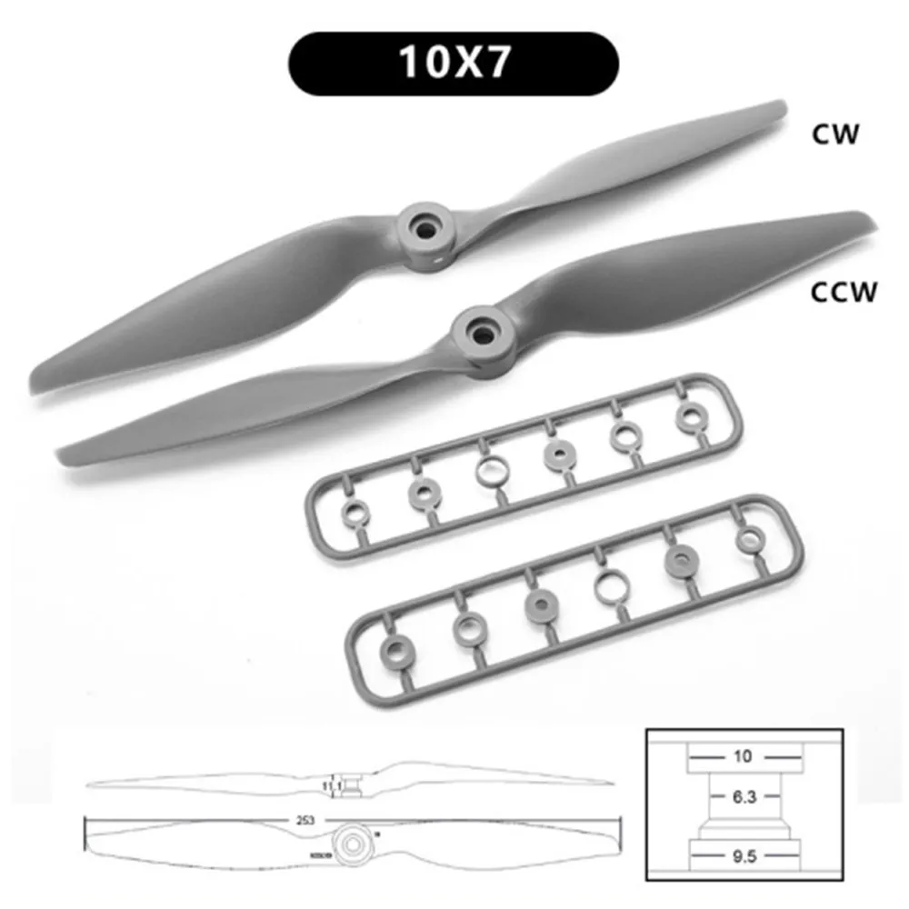 10inch 10x7 CW CCW Electric Nylon fiberglass Direct-drive Propeller for RC Airplane Quadcopter Multi-Rotor Drone