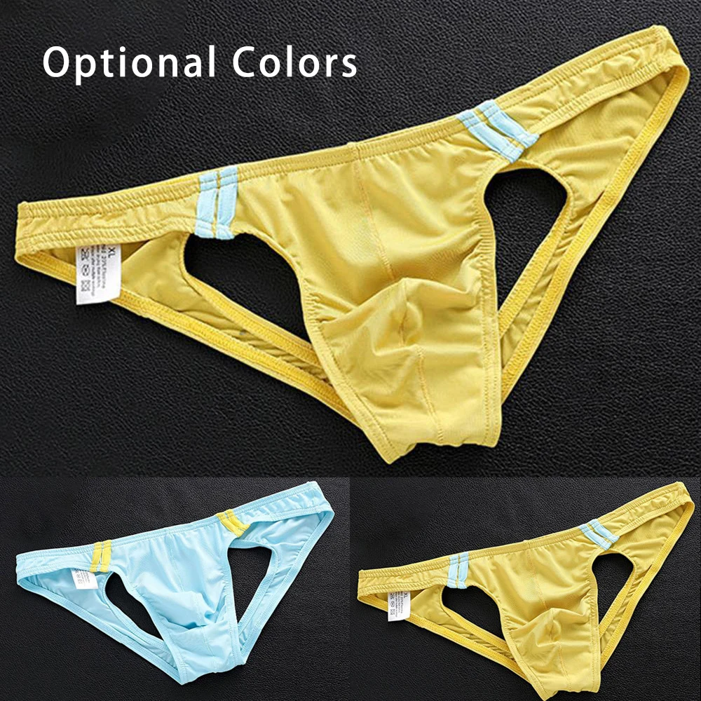 Open Butt Underwear Men\'s T-Back G-String Briefs Jockstrap Panties Breathable Tangas Thong Lingerie Erotic Underpants