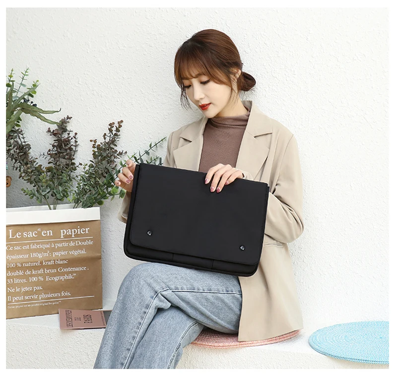 Laptop Tasche Für MacBook Air 13 Fall Xiaomi HP Dell Für 11,6 12 13 13,3 14 15 Zoll Laptop Multi-schicht Lagerung Snap-auf Laptop Cas – Detail 26