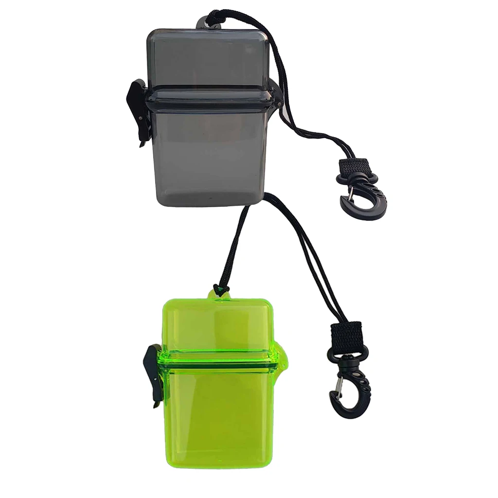 2Pcs Surf Scuba Diving Waterproof Dry Box Case for Money, ID Cards, License Keys for Swimming