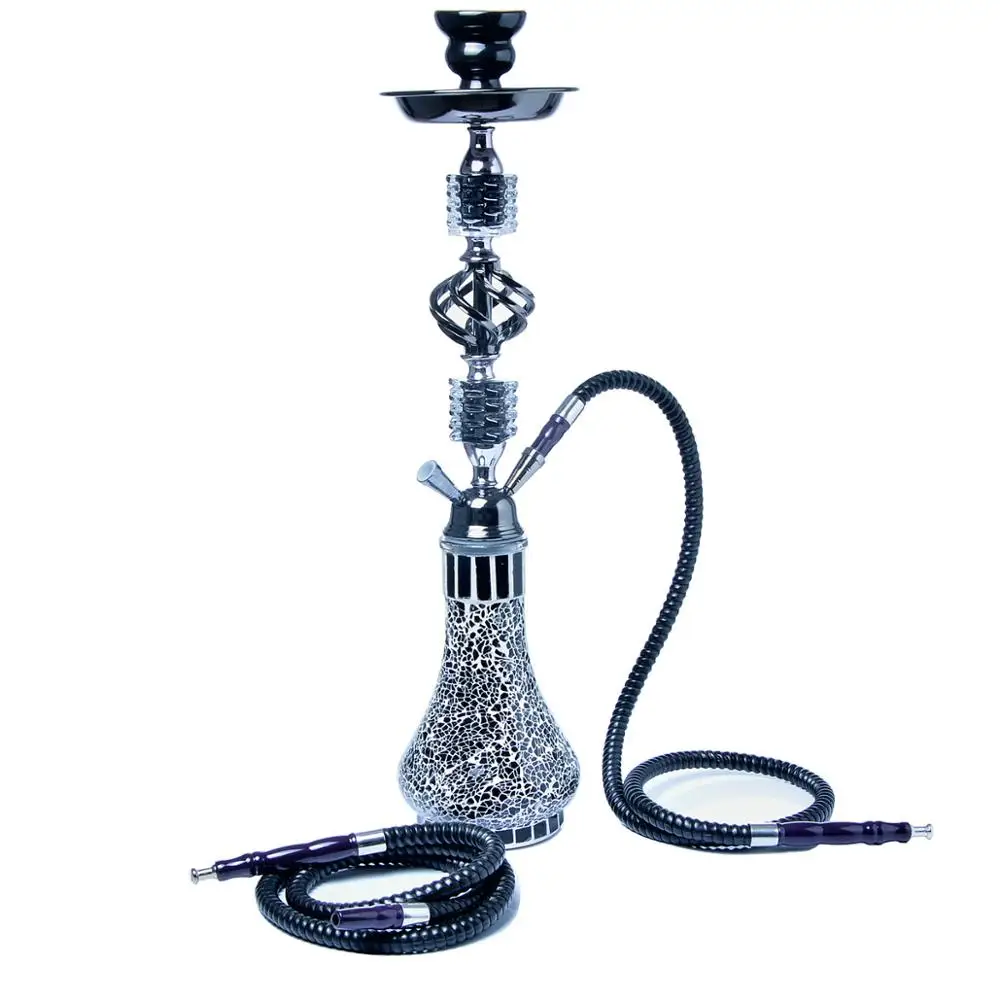 55cm Height Luxurious Arab Hookah Shisha with 4 Hose Pipe Arabian Chicha Set Bar Club Party Nargile Smoking Accessory Bowl Kit