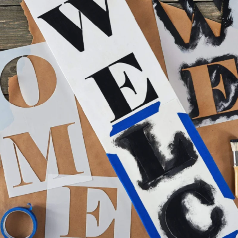 HOME Sweet HOME Painting Template Hand-painted Inkjet DIY Coloring Embossing WELCOME Stencil Scrapbooking Album Decor Reusable