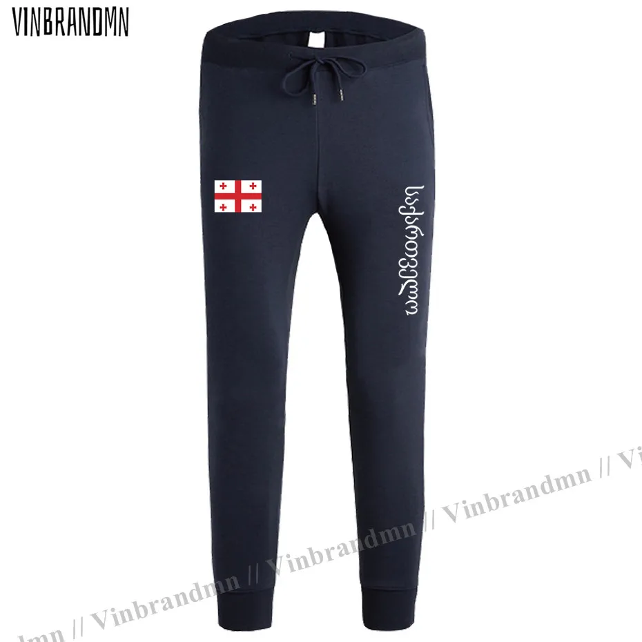 

Georgia GEO Georgian mens pants joggers jumpsuit sweatpants track sweat fitness fleece tactical casual nation country leggin NEW