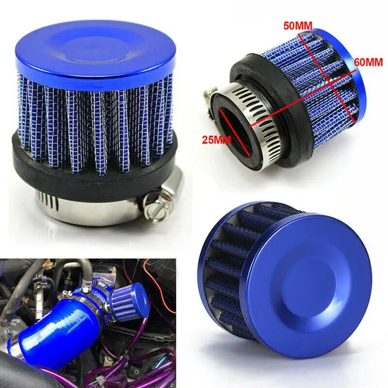 Universal 25mm Car Motor Cold Air Intake Filter Kit Vent Crankcase Breather Part Accessories