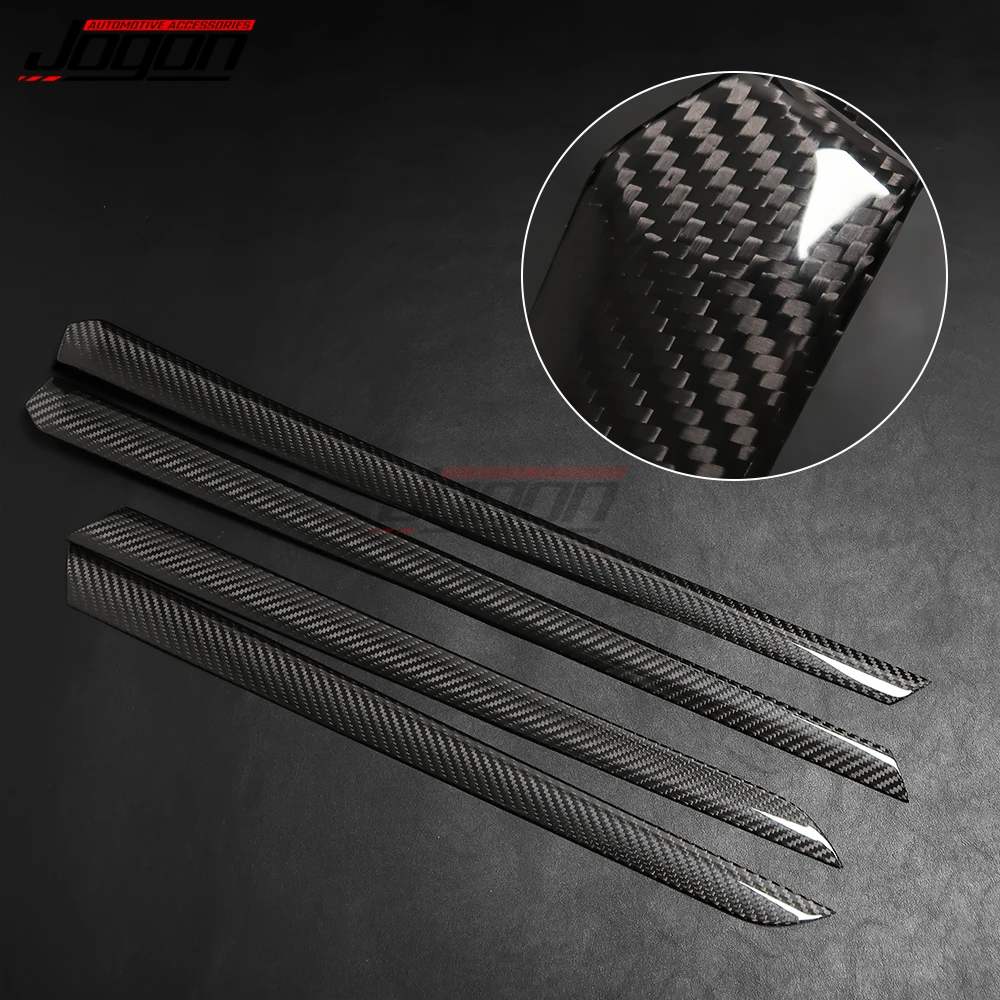 For Lexus ES ES250 300h 350 2018 2019 2020 4Pcs Real Dry Carbon Fiber Car Interior Door Panel Strip Cover Trim Decoration