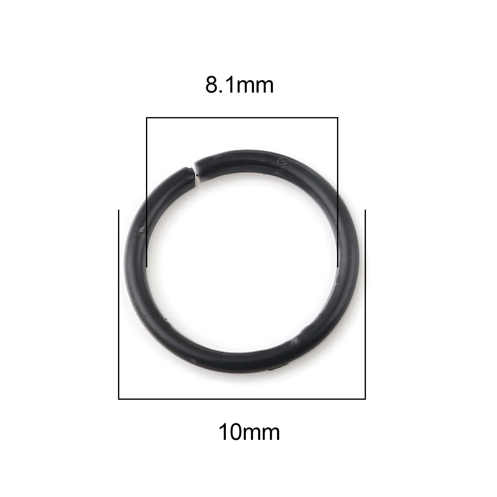 DoreenBeads หลายขนาดเหล็กโลหะผสมเปิด Jump ผลการค้นหาแหวนวงกลมแหวนสำหรับทำเครื่องประดับ DIY 3-12mm ,200ชิ้น/เซ็ต