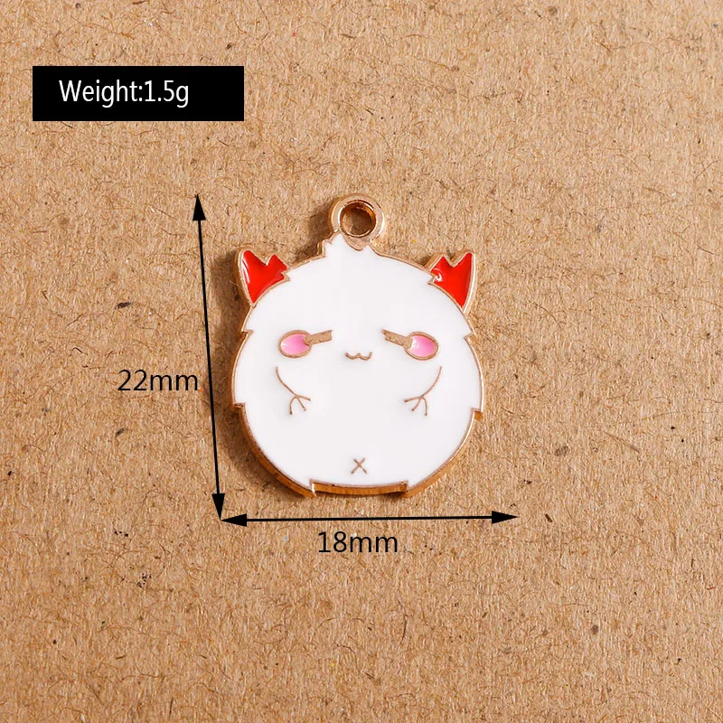 10 Stück 22x30mm Cartoon-Emaille-Hexen-Anhänger für die Schmuckherstellung, niedliche Ohrhänger, Halsketten, DIY-Bastelzubehör für Frauen – Detail 21