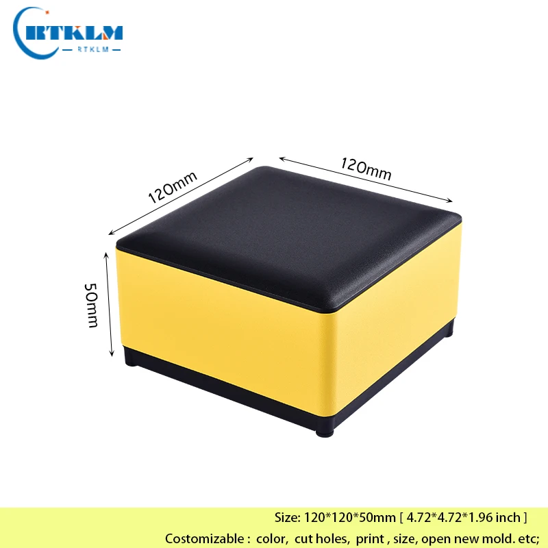 Aluminium Electric Instrument Box DIY Electronic Project Aluminium Junction Box Cable USB Box 120*120*50mm