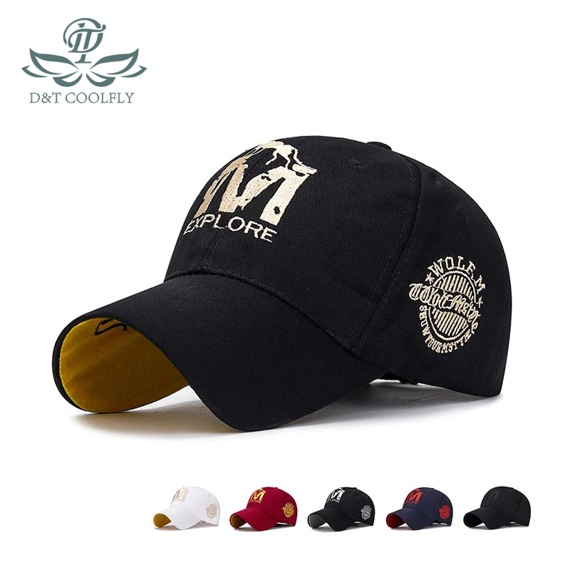 D&T 2021 New Fashion Baseball Cap Men Women Unisex Cotton Material Trend M Embroidery Logo Adjustable Sun Protection Hat Cap