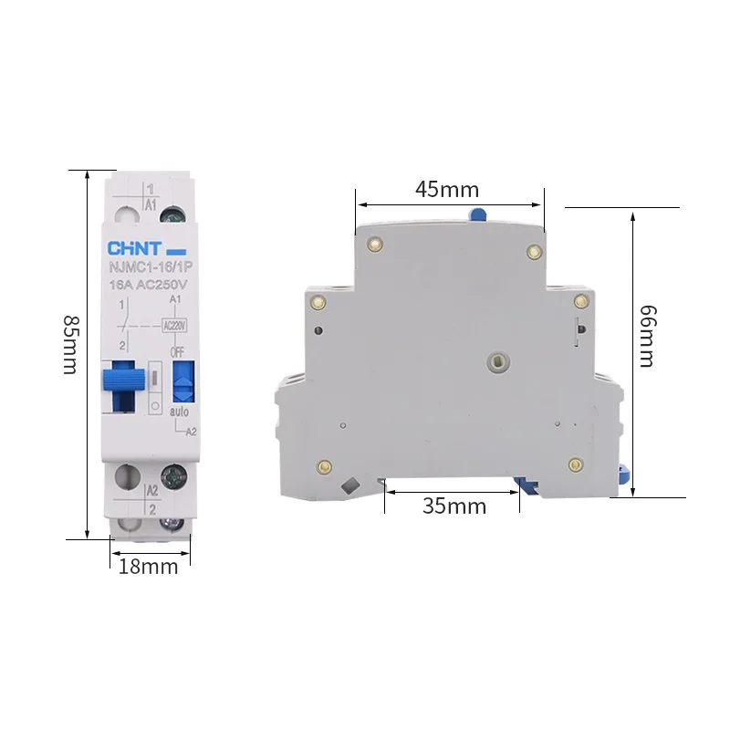 CHNT NJMC1-16/1P 2P DC24V AC220V 16A Pulse Relay Impulse Relay NJMC1-16/2P