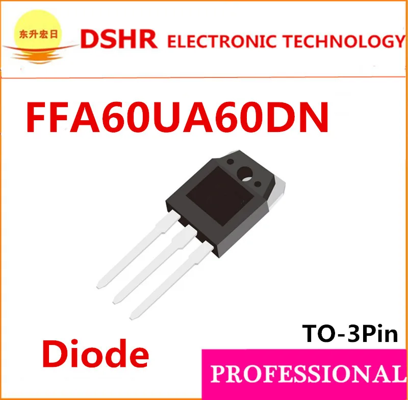 dip FFA60UA60DN 10pcs/lot TO-3P 60A 60V  F60UA60DN Ultrafast Switching pdf data inside high quality