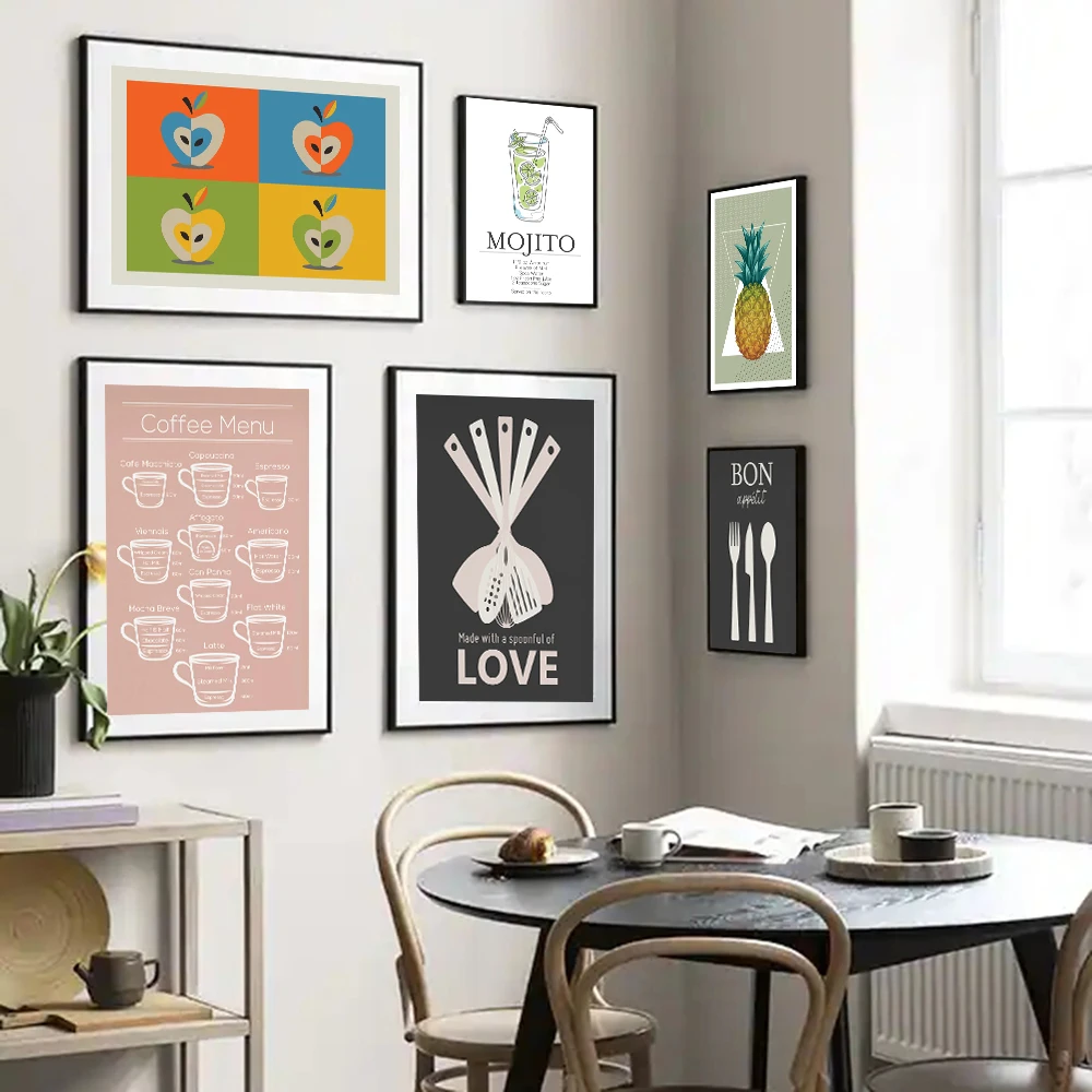 Affiches et imprimés amusants pour ustensiles de cuisine, décoration murale sur toile, images de boissons pour Cocktail, connaissance, peinture artistique, cadeaux, décoration de maison