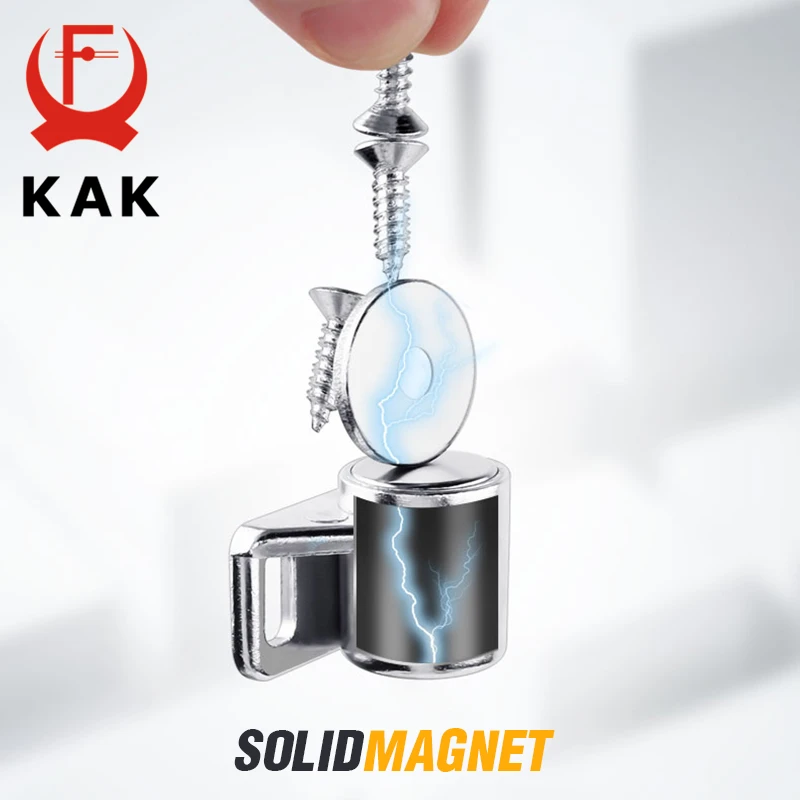 KAK خزانة مغناطيسية فضية تلتقط بابًا قويًا أقربًا، باب مغناطيسي خالٍ من اللكمات، مزلاج مغناطيسي قوي للغاية للدرج #5