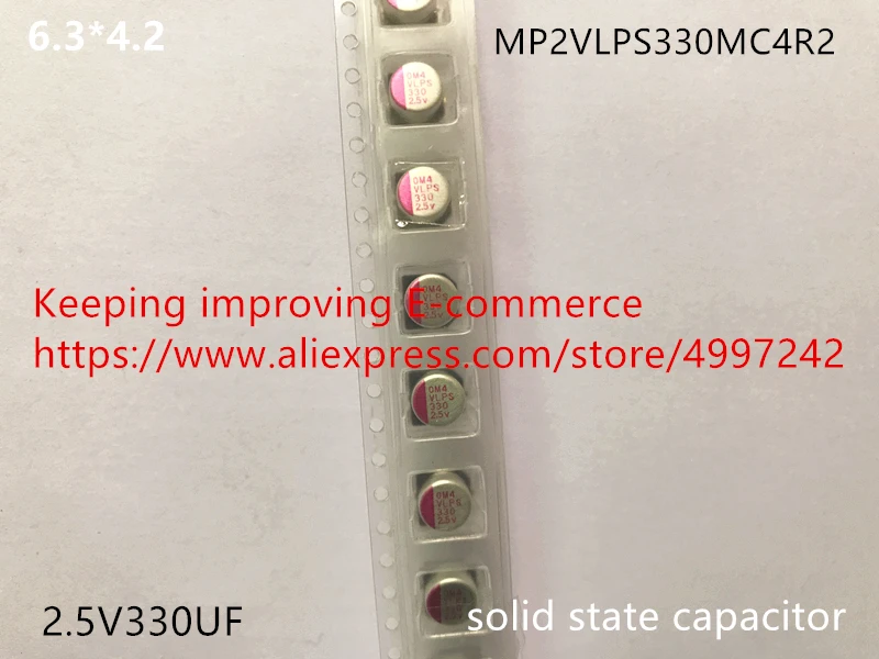 Original new 100% import MP2VLPS330MC4R2 2.5V330UF 6.3*4.2 SMD solid state capacitor (Inductor)