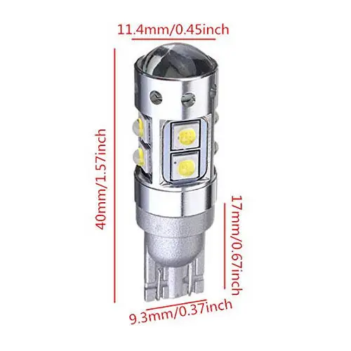 

Canbus 50 Вт T10 W5W 921 912 10 SMD CREEChip высокой мощности, светодиодный автомобильный белый свет, фонарь заднего хода, 2 шт.