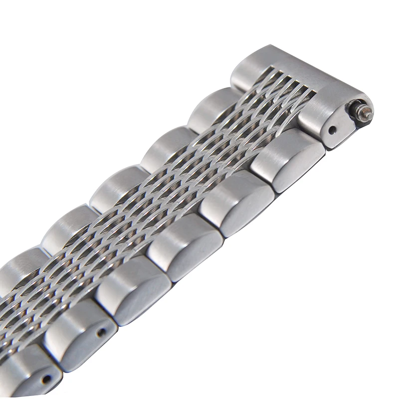 Luxury 18/22/20mm  Solid Link Stainless Steel Watch Band  Folding Clasp Safety Watches Strap Bracelet Replacement