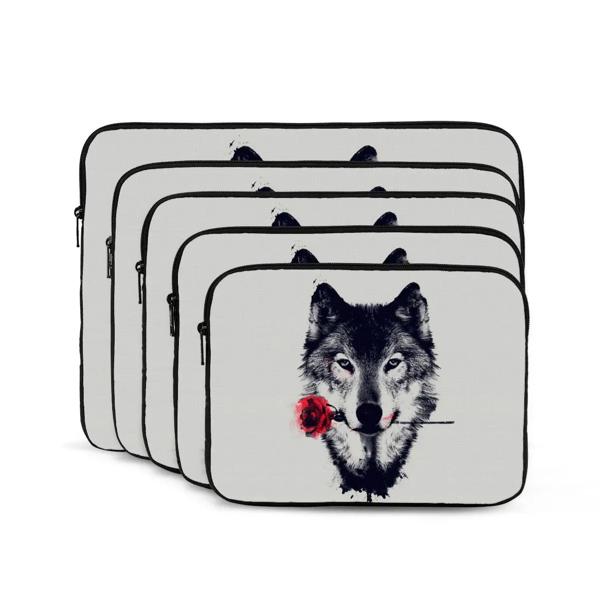 Wolf Computer ipad Laptop Cover Case17 15 13 12 10 Inch Laptop Sleeve Bag Portable Cover Fundas Pouch