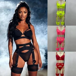 Fluorescent Colors Gogo Costumes Women's Pole Dance Bodysuit Underwear Pole Bikini Stage Rave Outfit Bar Ds Dj Clubwear XS2810