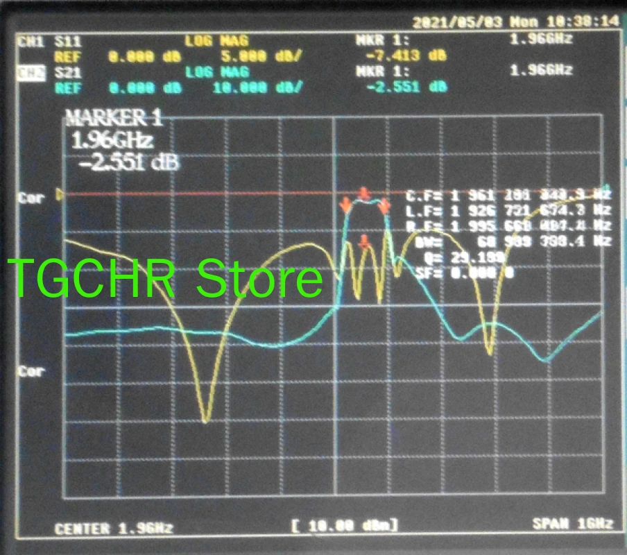 1960mhz/pcs特殊セラミックまつ毛パパスフィルター、パスバンド1930-1990mhz