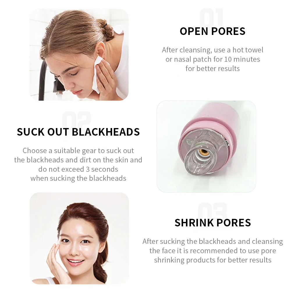 Mee-eter Verwijderaars Facial Vacuüm Deep Neus Cleaner Punt Zuig Acne Puistje Mee-eter Verwijderen Zwart Spot Pore Cleaner Skin Care